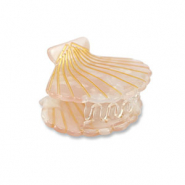 Hair accessories hair claw shell Light Pink-Gold