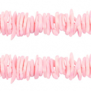 Shell beads chips Pink