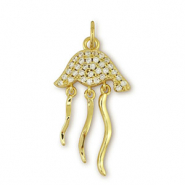 Brass TQ metal charms jellyfish Gold