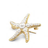 Brooches Starfish with pearls Gold