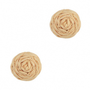 Raffia pendants 12mm Light Peach