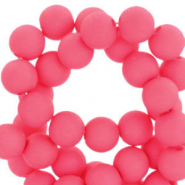 6 mm acrylic beads Neon Pink