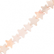 Shell beads star Light Pink