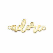 Stainless steel charms connector ''adore'' Gold