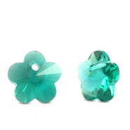 Crystal glass charms flower Dark Green