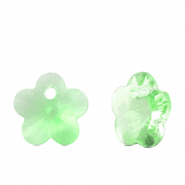 Crystal glass charms flower Light Green