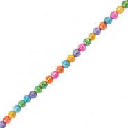 Shell beads round Multicolor