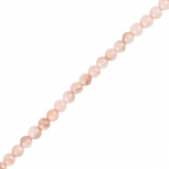 Shell beads round Pink