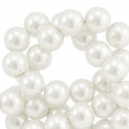 Glass pearls 4mm White