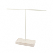 Jewellery display for earrings Natural-Off White