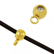 Stainless steel findings smart stopper bead with loop Gold