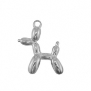 Stainless steel charms balloon dog Silver