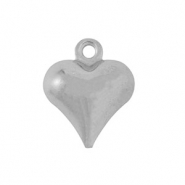 Stainless steel charms heart Silver