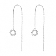 Stainless steel earrings flower Silver
