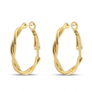 Stainless steel earrings creole Gold