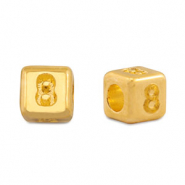 DQ 8 European metal letter beads Gold (nickel free)