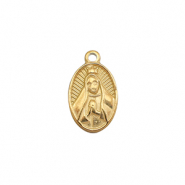 Stainless steel charms praying woman Gold