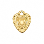 Stainless steel charms heart Gold