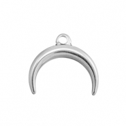 Stainless steel charms moon Silver
