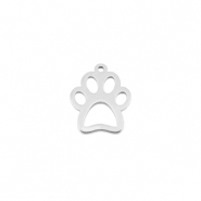 Stainless steel charms dog paw Silver