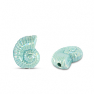 DQ greek ceramic beads shell Turquoise Blue