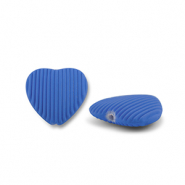 Acrylic beads heart Blue