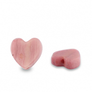 Natural stone beads heart Vintage Rose