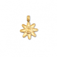Stainless steel charms flower Gold