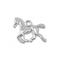 Metal charms running horse Silver