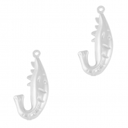 Stainless steel charms shrimp Silver