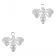 Stainless steel charms wasp Silver