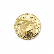Stainless steel charms round Gold