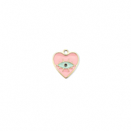 Stainless steel charms heart  Eye of Providence Gold-Pink