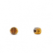 Glass beads irregular Yellow Transparent-Gold