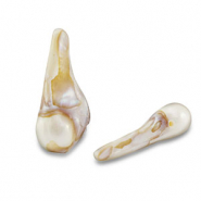 Freshwater pearls irregular Natural White-Brown