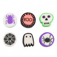 Polymer beads Halloween Multicolor Orange-Black-White