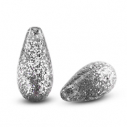 Polaris Elements drop shaped beads Paipo shiny Silver