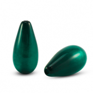 Polaris Elements drop shaped beads Polmo Dark Eden Green