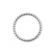 Stainless steel findings round Silver