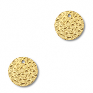 Stainless steel charms round Gold
