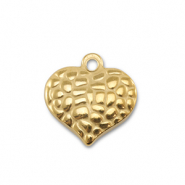Stainless steel charms heart Gold