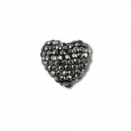 Bohemian beads heart Anthracite