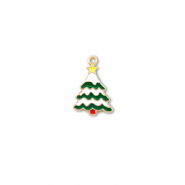 Metal charms christmas tree Gold-White-Green-Yellow