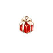 Metal charms zirconia gift Gold-Red-White