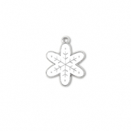 Metal charms snowflake Silver-White