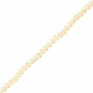 Top faceted beads 8x6mm disc Light Champagne