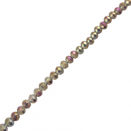 Top faceted beads 6x4mm disc Grey
