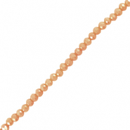 Top faceted beads 3x2mm disc Coral Peach