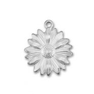 Stainless steel charms flower Silver