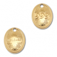 BY31® Stainless steel charm angelnumbers 999 / release Gold